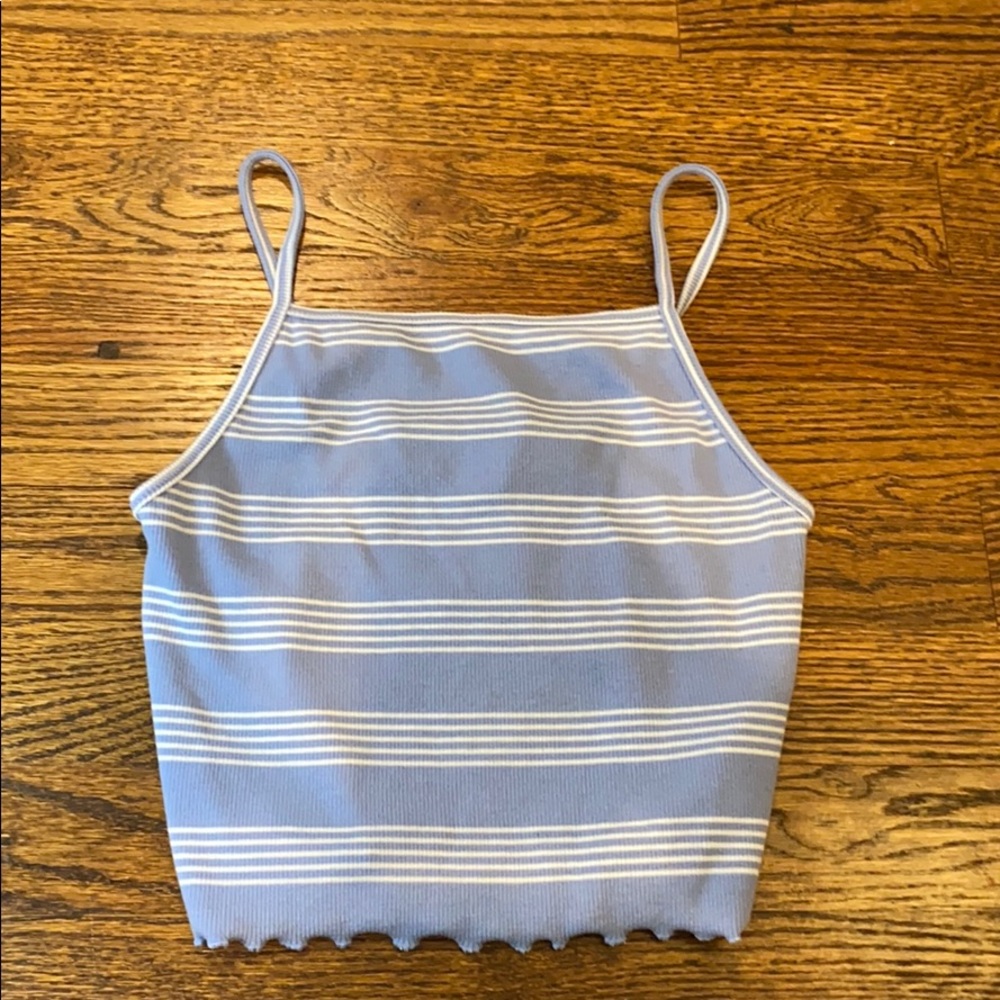 super cute blue tank top